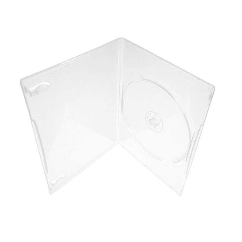 Maxtek 7mm Slim Clear Single CD/DVD Case, 50 Pieces Pack.